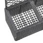 Hochbeet mit Rankgitter 2 Töpfe 58×30×107cm Poly Rattan Schwarz Hochbeet mit Rankgitter 2 Töpfe 58×30×107cm Poly Rattan Schwarz