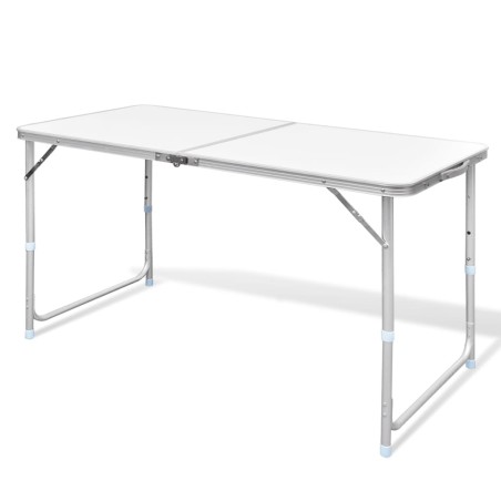 Campingtisch zusammenklappbar höhenverstellbar Aluminium 120 x 60 cm
