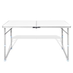 Campingtisch zusammenklappbar höhenverstellbar Aluminium 120 x 60 cm