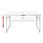 Campingtisch zusammenklappbar höhenverstellbar Aluminium 120 x 60 cm Campingtisch zusammenklappbar höhenverstellbar Aluminium 120 x 60 cm