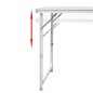 Campingtisch zusammenklappbar höhenverstellbar Aluminium 120 x 60 cm Campingtisch zusammenklappbar höhenverstellbar Aluminium 120 x 60 cm