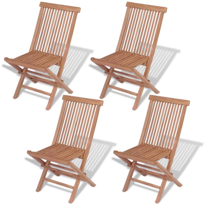 Klappbare Gartenstühle 4 Stk. Massivholz Teak Klappbare Gartenstühle 4 Stk. Massivholz Teak