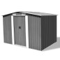 Gartenschuppen Grau Metall 257 x 205 x 178 cm Gartenschuppen Grau Metall 257 x 205 x 178 cm