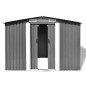 Gartenschuppen Grau Metall 257 x 205 x 178 cm Gartenschuppen Grau Metall 257 x 205 x 178 cm