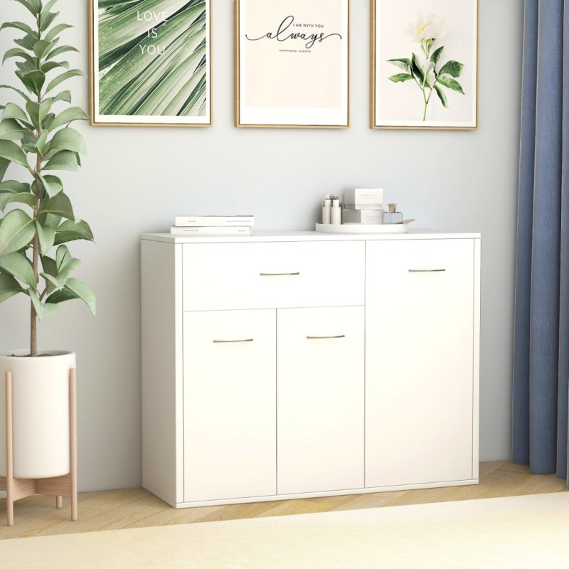 vidaXL Sideboard Weiß 88x30x70 cm Holzwerkstoff vidaXL Sideboard Weiß 88x30x70 cm Holzwerkstoff