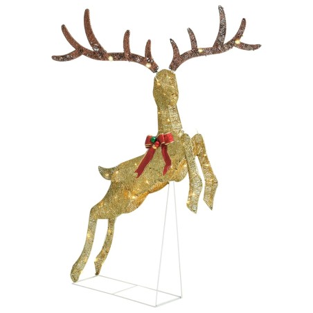 LED-Rentier Fliegend Weihnachtsdeko 120 LEDs Gold Warmweiß