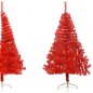 Künstlicher Halb-Weihnachtsbaum mit Ständer Rot 180 cm PVC Künstlicher Halb-Weihnachtsbaum mit Ständer Rot 180 cm PVC