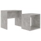 Couchtisch-Set Betongrau 48x30x45 cm Holzwerkstoff Couchtisch-Set Betongrau 48x30x45 cm Holzwerkstoff