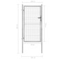 Gartentor Verzinkter Stahl 105x200 cm Silbern Gartentor Verzinkter Stahl 105x200 cm Silbern