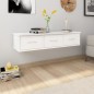Wand-Schubladenregal Weiß 88x26x18,5 cm Holzwerkstoff Wand-Schubladenregal Weiß 88x26x18,5 cm Holzwerkstoff