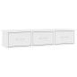 Wand-Schubladenregal Weiß 88x26x18,5 cm Holzwerkstoff Wand-Schubladenregal Weiß 88x26x18,5 cm Holzwerkstoff