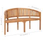 Bananenbank 151 cm Massivholz Teak Bananenbank 151 cm Massivholz Teak