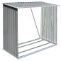 Brennholzlager Verzinkter Stahl 163 x 83 x 154 cm Grau Brennholzlager Verzinkter Stahl 163 x 83 x 154 cm Grau
