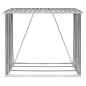 Brennholzlager Verzinkter Stahl 163 x 83 x 154 cm Grau Brennholzlager Verzinkter Stahl 163 x 83 x 154 cm Grau