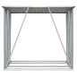 Brennholzlager Verzinkter Stahl 163 x 83 x 154 cm Grau Brennholzlager Verzinkter Stahl 163 x 83 x 154 cm Grau