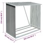 Brennholzlager Verzinkter Stahl 163 x 83 x 154 cm Grau Brennholzlager Verzinkter Stahl 163 x 83 x 154 cm Grau