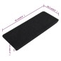 Stufenmatten Selbstklebend 15 Stk. 65x24,5x3,5 cm Schwarz Stufenmatten Selbstklebend 15 Stk. 65x24,5x3,5 cm Schwarz