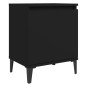 vidaXL Nachttisch mit Metallbeinen Schwarz 40x30x50 cm