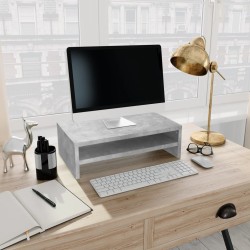Monitorständer Betongrau 42x24x13 cm Holzwerkstoff