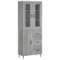 vidaXL Highboard Grau Sonoma 69,5x34x180 cm Holzwerkstoff vidaXL Highboard Grau Sonoma 69,5x34x180 cm Holzwerkstoff