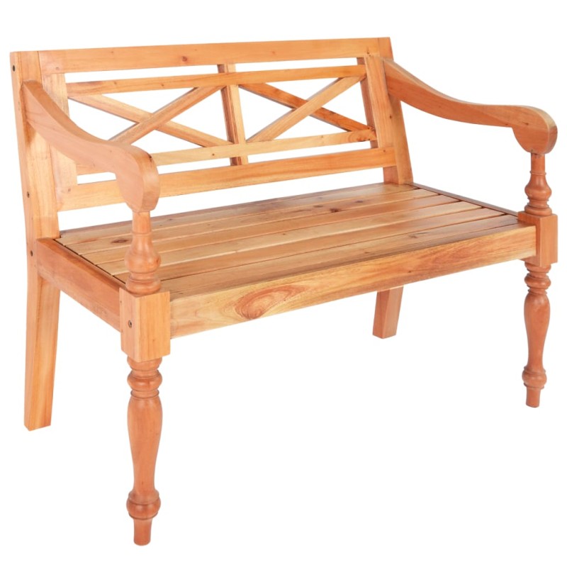 Batavia-Sitzbank 98 cm Mahagoni Massivholz Hellbraun Batavia-Sitzbank 98 cm Mahagoni Massivholz Hellbraun