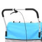 2-in-1 Kinder Fahrradanhänger & Kinderwagen Blau und Grau 2-in-1 Kinder Fahrradanhänger & Kinderwagen Blau und Grau