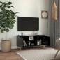 TV-Schrank mit Massivholz-Beinen Schwarz 103,5x35x50 cm TV-Schrank mit Massivholz-Beinen Schwarz 103,5x35x50 cm