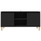 TV-Schrank mit Massivholz-Beinen Schwarz 103,5x35x50 cm TV-Schrank mit Massivholz-Beinen Schwarz 103,5x35x50 cm