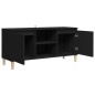 TV-Schrank mit Massivholz-Beinen Schwarz 103,5x35x50 cm TV-Schrank mit Massivholz-Beinen Schwarz 103,5x35x50 cm