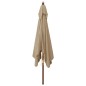 vidaXL Sonnenschirm mit Holzmast Taupe 300x300x273 cm vidaXL Sonnenschirm mit Holzmast Taupe 300x300x273 cm
