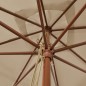vidaXL Sonnenschirm mit Holzmast Taupe 300x300x273 cm vidaXL Sonnenschirm mit Holzmast Taupe 300x300x273 cm