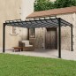 Pavillon mit Lamellendach 3x4 m Anthrazit Stoff und Aluminium Pavillon mit Lamellendach 3x4 m Anthrazit Stoff und Aluminium