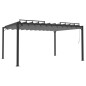 Pavillon mit Lamellendach 3x4 m Anthrazit Stoff und Aluminium Pavillon mit Lamellendach 3x4 m Anthrazit Stoff und Aluminium