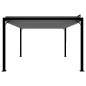 Pavillon mit Lamellendach 3x4 m Anthrazit Stoff und Aluminium Pavillon mit Lamellendach 3x4 m Anthrazit Stoff und Aluminium