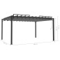 Pavillon mit Lamellendach 3x4 m Anthrazit Stoff und Aluminium Pavillon mit Lamellendach 3x4 m Anthrazit Stoff und Aluminium