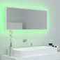 LED-Badspiegel Weiß 100x8,5x37 cm Acryl LED-Badspiegel Weiß 100x8,5x37 cm Acryl