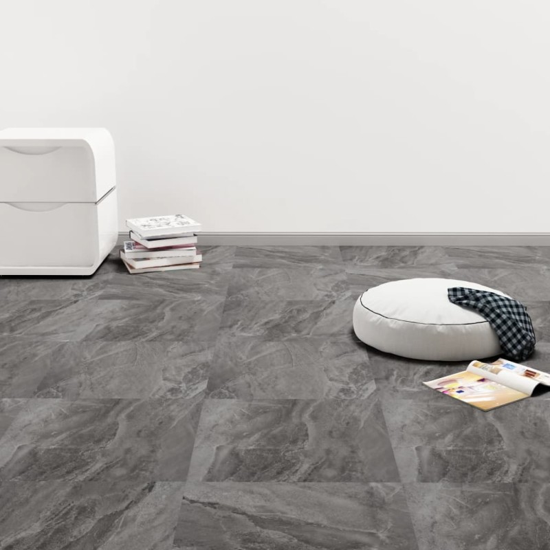 PVC Laminat Dielen Selbstklebend 5,11 m² Schwarz mit Muster PVC Laminat Dielen Selbstklebend 5,11 m² Schwarz mit Muster