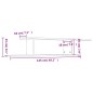 TV-Wandregal Betongrau 125x18x23 cm Holzwerkstoff TV-Wandregal Betongrau 125x18x23 cm Holzwerkstoff