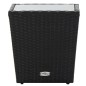 Beistelltisch Schwarz 41,5×41,5×43 cm Poly Rattan und Hartglas Beistelltisch Schwarz 41,5×41,5×43 cm Poly Rattan und Hartglas