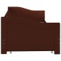 Ausziehsofa Bettgestell Dunkelbraun Kiefernholz 90×200 cm Ausziehsofa Bettgestell Dunkelbraun Kiefernholz 90×200 cm