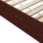 Ausziehsofa Bettgestell Dunkelbraun Kiefernholz 90×200 cm Ausziehsofa Bettgestell Dunkelbraun Kiefernholz 90×200 cm