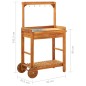 vidaXL Servierwagen Akazienolz Massiv 92 x 43,5 x 141,5 cm vidaXL Servierwagen Akazienolz Massiv 92 x 43,5 x 141,5 cm