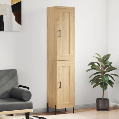 vidaXL Highboard Sonoma-Eiche 34,5x34x180 cm Holzwerkstoff