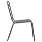Stapelbare Gartenstühle 2 Stk. Stahl Grau Stapelbare Gartenstühle 2 Stk. Stahl Grau