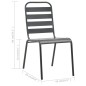 Stapelbare Gartenstühle 2 Stk. Stahl Grau Stapelbare Gartenstühle 2 Stk. Stahl Grau