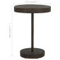 Gartentisch Braun 75,5x106 cm Poly Rattan Gartentisch Braun 75,5x106 cm Poly Rattan