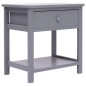 Nachttische 2 Stk. Grau 40x29x42 cm Paulownia Holz Nachttische 2 Stk. Grau 40x29x42 cm Paulownia Holz