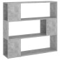 Bücherregal Raumteiler Betongrau 100x24x94 cm Bücherregal Raumteiler Betongrau 100x24x94 cm
