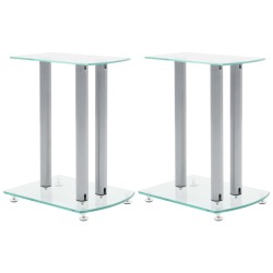 2x Luxus Lautsprecherständer Glas Lautsprecher NEU
