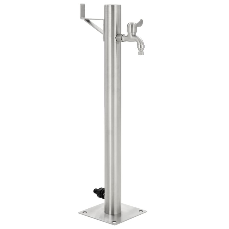 vidaXL Garten-Wassersäule Edelstahl Rund 65 cm vidaXL Garten-Wassersäule Edelstahl Rund 65 cm